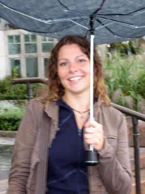 Wir sind in stroehmendem Regen mit Sturmboehen angekommen.